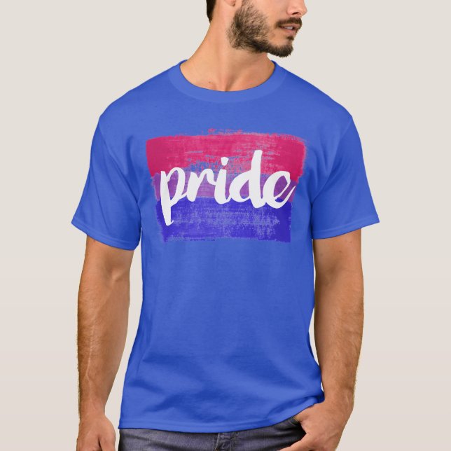 T-Shirt Peint Fierté Bi (Devant)