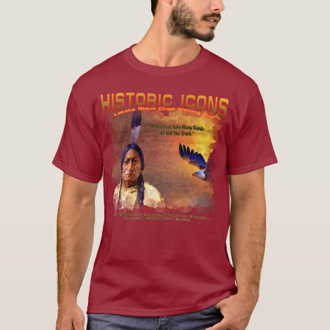 T-shirt peint par le chef Sioux Lakota (Devant)