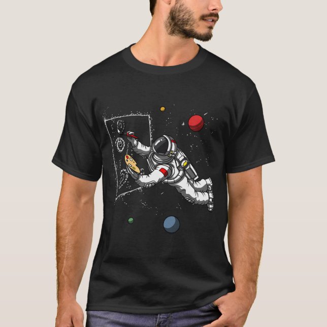T-shirt Peintre astronaute spatial (Devant)