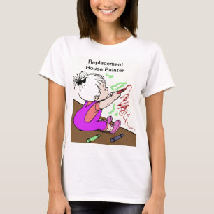 T-shirt Peintre de Maison de Remplacement Parent Drôle Fem