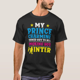 T-shirt Peintre de maison Décorateur Girlfriend Femme Mon