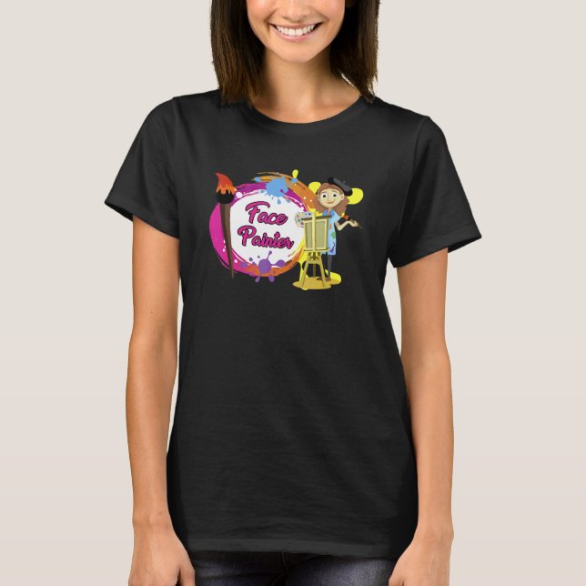 T-shirt Peintre de visages d'artiste (Devant)