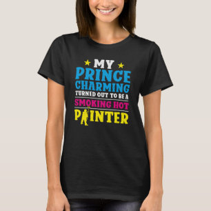 T-shirt Peintre Décorateur Maison Petite Amie Femme Mon Pr