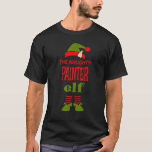 T-shirt PEINTRE Elf Naughty Noël Pièce de pyjama correspon