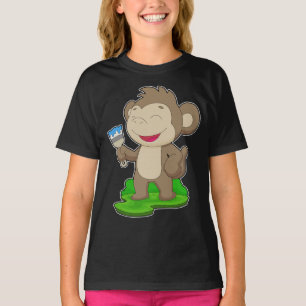 T-shirt Peintre singe Peinture pinceau Peinture