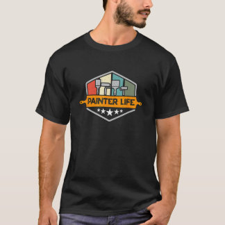 T-shirt Peintre Vie Rétro Automobile Détail Peinture Répar