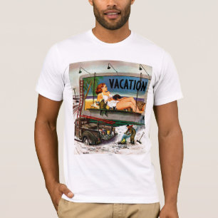 T-shirt Peintres de panneau-réclame en hiver par Stevan