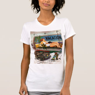 T-shirt Peintres en tableau en hiver par Stevan Dohanos