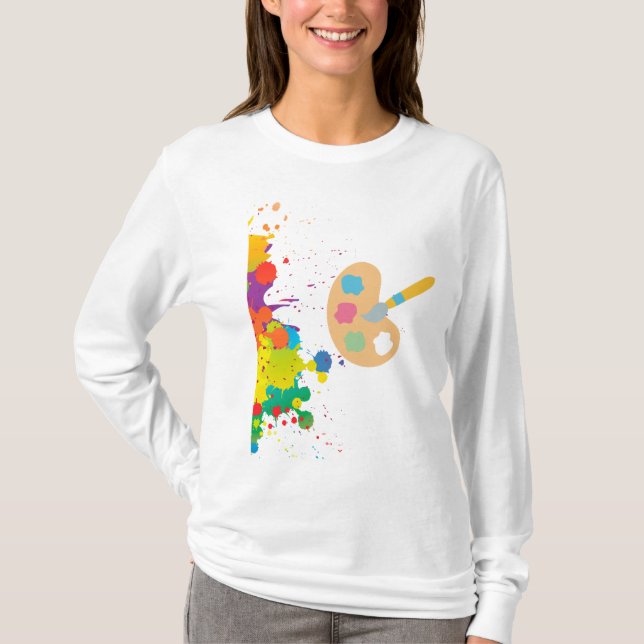 T-shirt peinture à éclat (Devant)