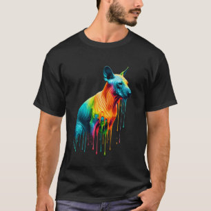 T-shirt Peinture à goutte art péruvien Chien sans cheveux