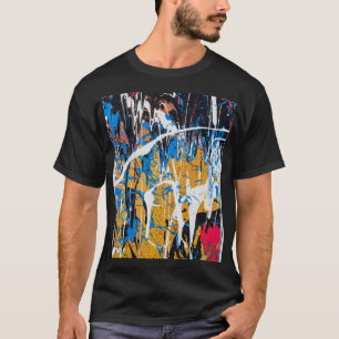 T-shirt Peinture à goutte colorée : mur de graffiti.