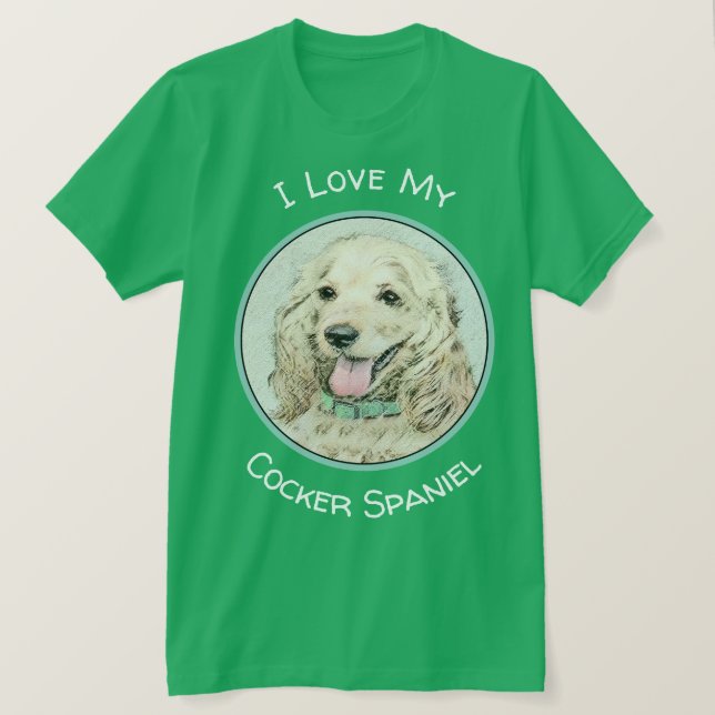 T-shirt Peinture à la boule de Cocker Spaniel - Art origin (Design devant)