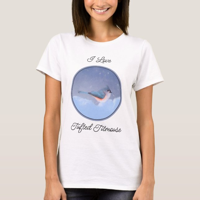 T-shirt Peinture à la souris - Oiseau original (Devant)