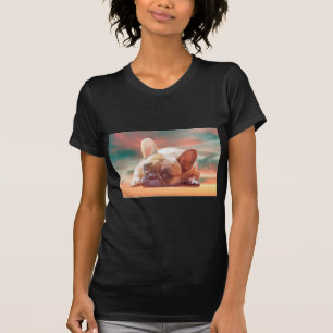 T-shirt Peinture à l'aquarelle de Bouldog français mignon