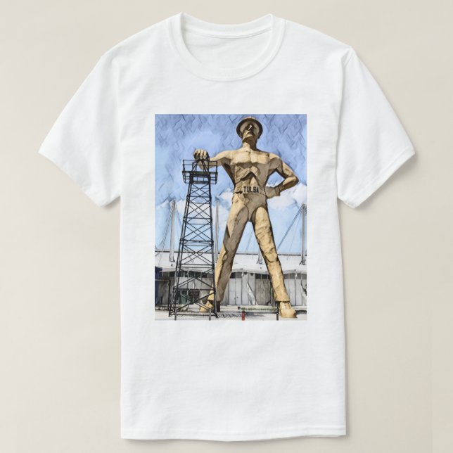 T-shirt Peinture à l'aquarelle de la statue de Driller d'o (Design devant)