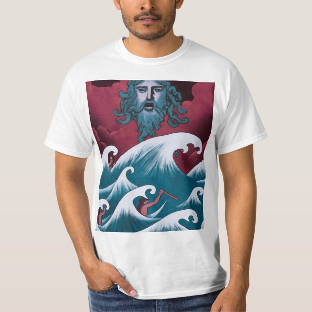 T-shirt Peinture à l'huile de Neptune Crimson (Devant)