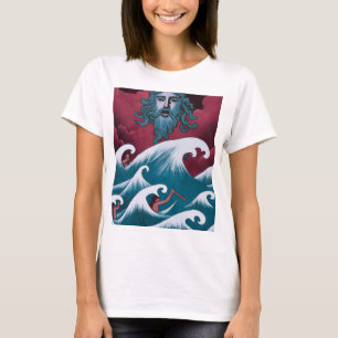 T-shirt Peinture à l'huile de Neptune Crimson