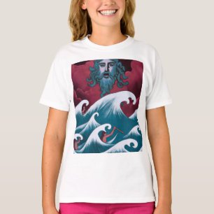 T-shirt Peinture à l'huile de Neptune Crimson