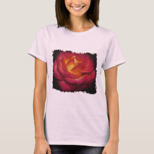 T-shirt Peinture à l'huile de Rose flamand