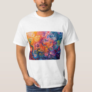 T-shirt Peinture à l'huile de tourbillons psychédélique