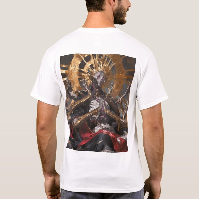 T-shirt Peinture à l'huile Satanic Saint Hyper réalisme (Dos)
