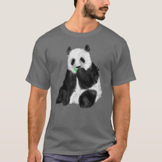 T-shirt Peinture à l'ours de Panda assis branché