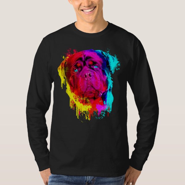 T-shirt Peinture à main rotative colorée (Devant)