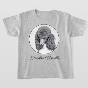 T-shirt Peinture à paille noire standard - Art du chien