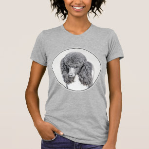 T-shirt Peinture à paille noire standard - Art du chien