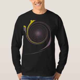 T-shirt Peinture Abstraite à l'effigie jaune violet