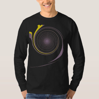 T-shirt Peinture Abstraite à l'effigie jaune violet
