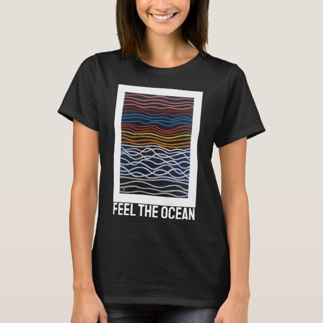 T-shirt Peinture abstraite de bord de mer par Alfred Fox (Devant)