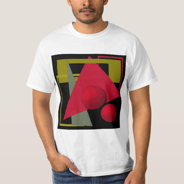 T-shirt Peinture Abstraite, formes géométriques (Devant)