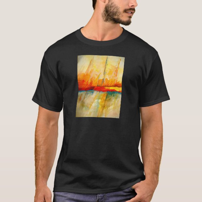T-shirt Peinture Abstraite moderne (Devant)