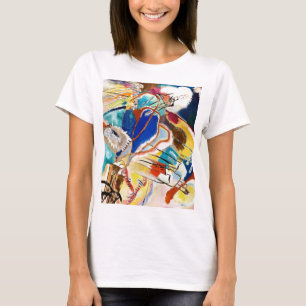 T-shirt Peinture abstraite moderne de Kandinsky Art Bleu R