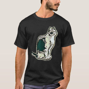 T-shirt Peinture Abstraite Numérique D'un Chat 16