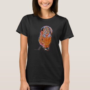 T-shirt Peinture Abstraite Numérique D'un Chat 17