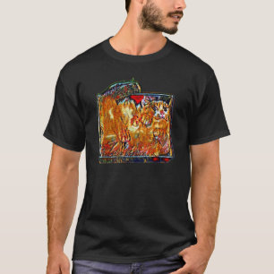 T-shirt Peinture Abstraite Numérique D'un Chat 19