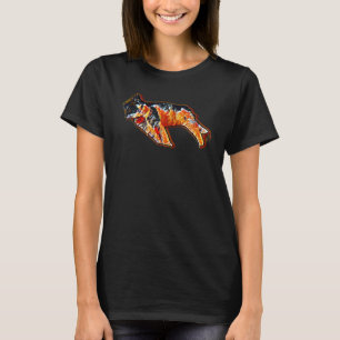 T-shirt Peinture Abstraite Numérique D'un Chat 3