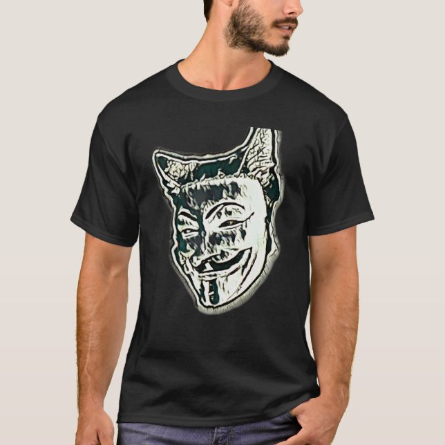 T-shirt Peinture Abstraite Numérique D'un Chat 33 (Devant)