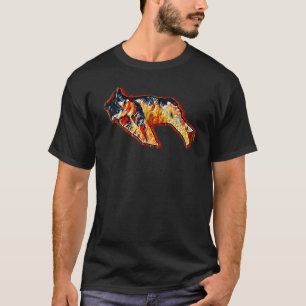 T-shirt Peinture Abstraite Numérique D'un Chat 4
