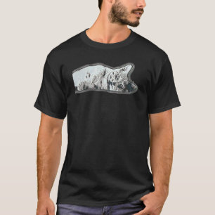 T-shirt Peinture Abstraite Numérique D'un Chat 4