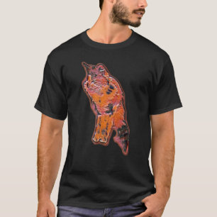T-shirt Peinture Abstraite Numérique D'un Chat 4