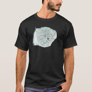 T-shirt Peinture Abstraite Numérique D'un Chat 83