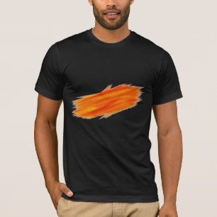 T-shirt Peinture Abstraite Orange Rétro