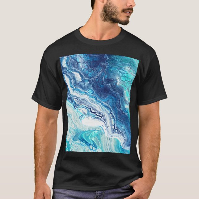 T-shirt Peinture acrylique, tons abstraits (Devant)