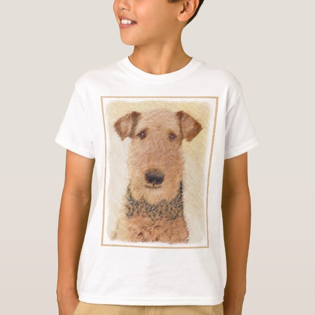 T-shirt Peinture Airedale Terrier - Cute Original Art (Devant)