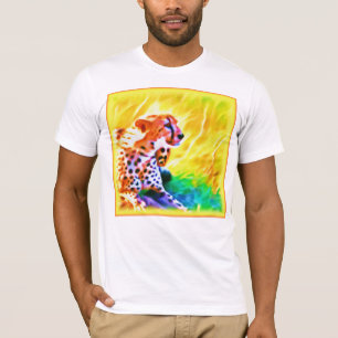 T-shirt Peinture animale puissante de Cheetah. Commandez d