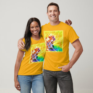 T-shirt Peinture animale puissante de Cheetah. Commandez d