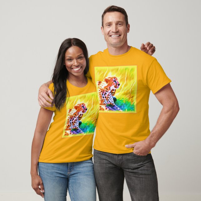 T-shirt Peinture animale puissante de Cheetah. Commandez d (Unisexe)